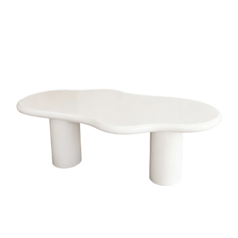 Microcement designer dining table - wabi-sabi style artistic dining table, waterproof & stain-resistant, minimalist tea table, export dining table