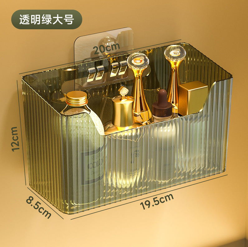Bathroom mirror cabinet storage box comb dressing table storage rack cosmetics and skin care products compartment bathroom cabinet wall hanging