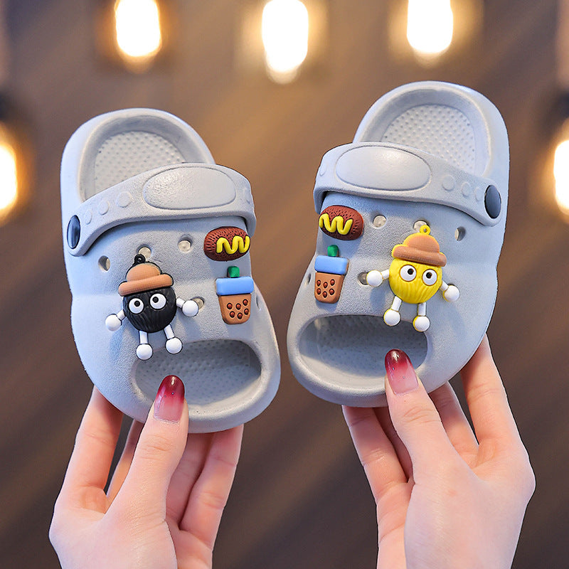 new eva slippers - summer cartoon cute non-slip indoor bath thick-soled slippers - baby sandals