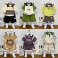 Kids' short-sleeve outfit: new summer  collection - trendy cartoon print top and stylish shorts set for toddlers and young children