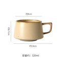Vintage japanese-style stoneware office afternoon tea milk coffee mug - unique ceramic mug, teacup, wide-belly water cup