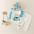 Newborn and infant clothing: spring/autumn super cute outfit set for baby boys and girls - stylish, trendy cartoon hooded romper