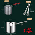 304 stainless steel deep fryer - multifunctional mini fryer for home use, gas powered, with filter screen - fuel efficient small fryer