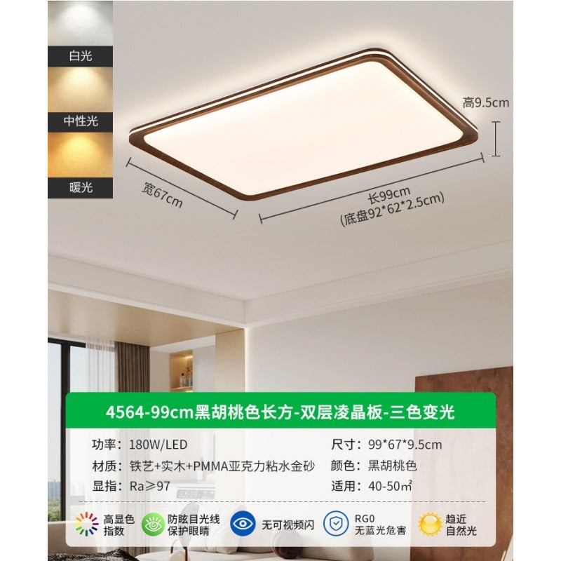 Living room ceiling light modern simple atmosphere 2025 new Nordic high-brightness eye protection bedroom Zhongshan lighting E