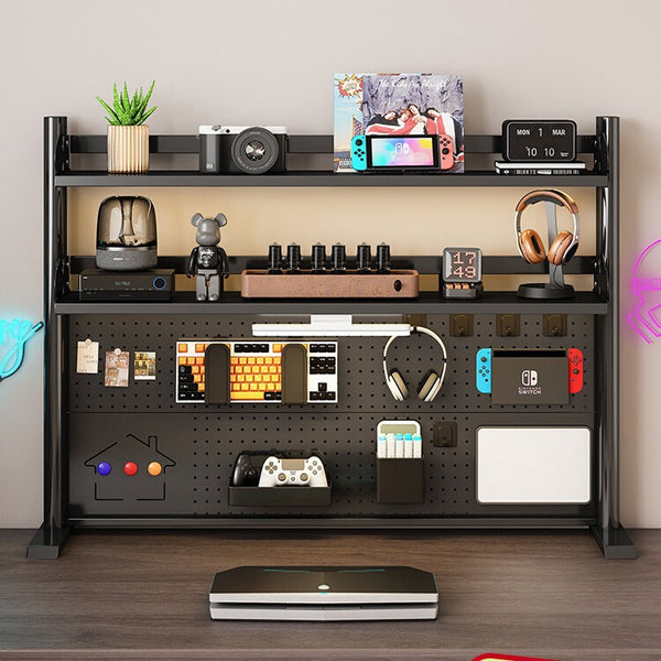 Desktop Hole Board Bookshelf Home Children's Study Table Space-saving Storage Dormitory Office Computer Desk Shelf