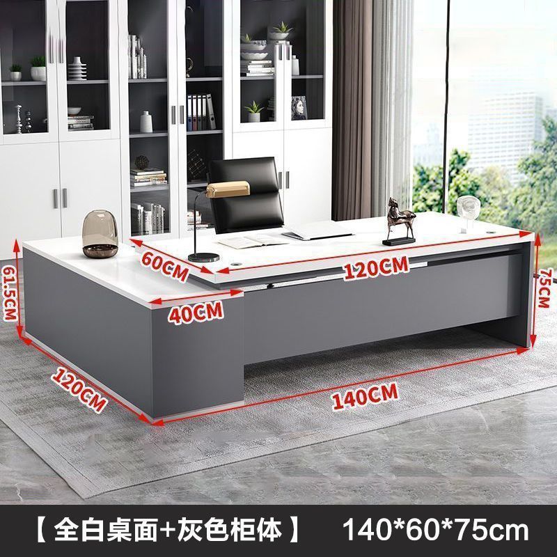 Minimalist modern office furniture desk and chair set - executive manager's desk, ceo desk, boss desk