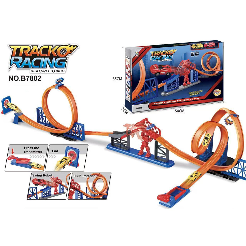 new arrival pull-back sports car puzzle assemble building blocks racing track diy track car kids toys amazon