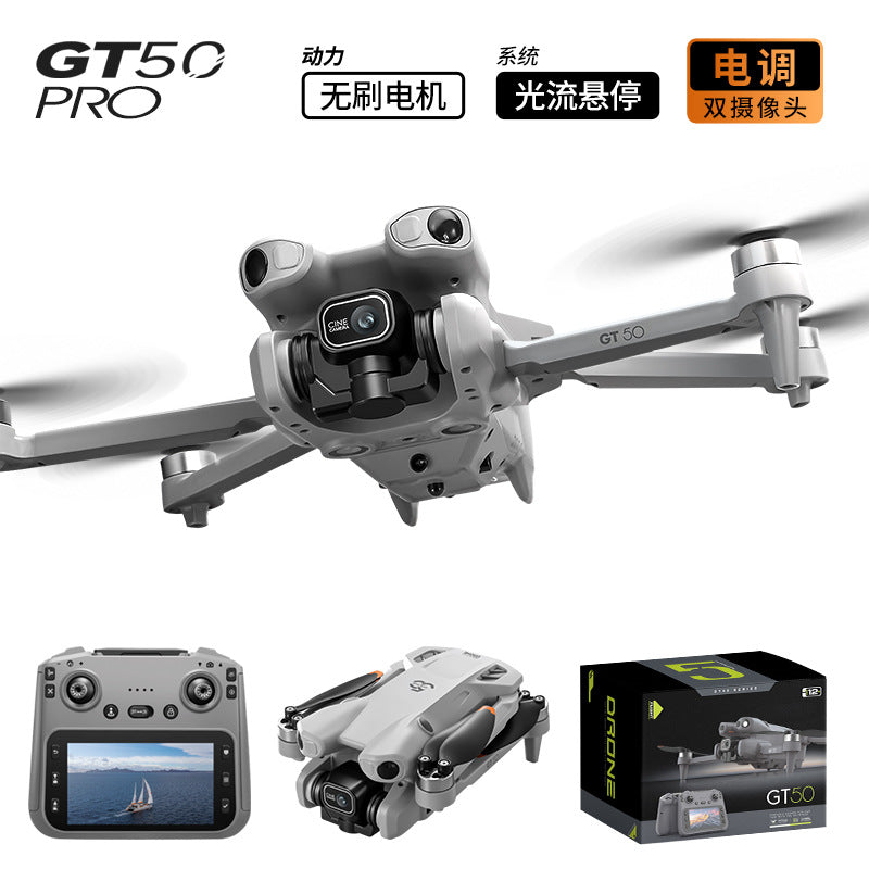 gt50 drone brushless high-definition aerial photography aircraft with large screen remote control obstacle avoidance toy aircraft mini5