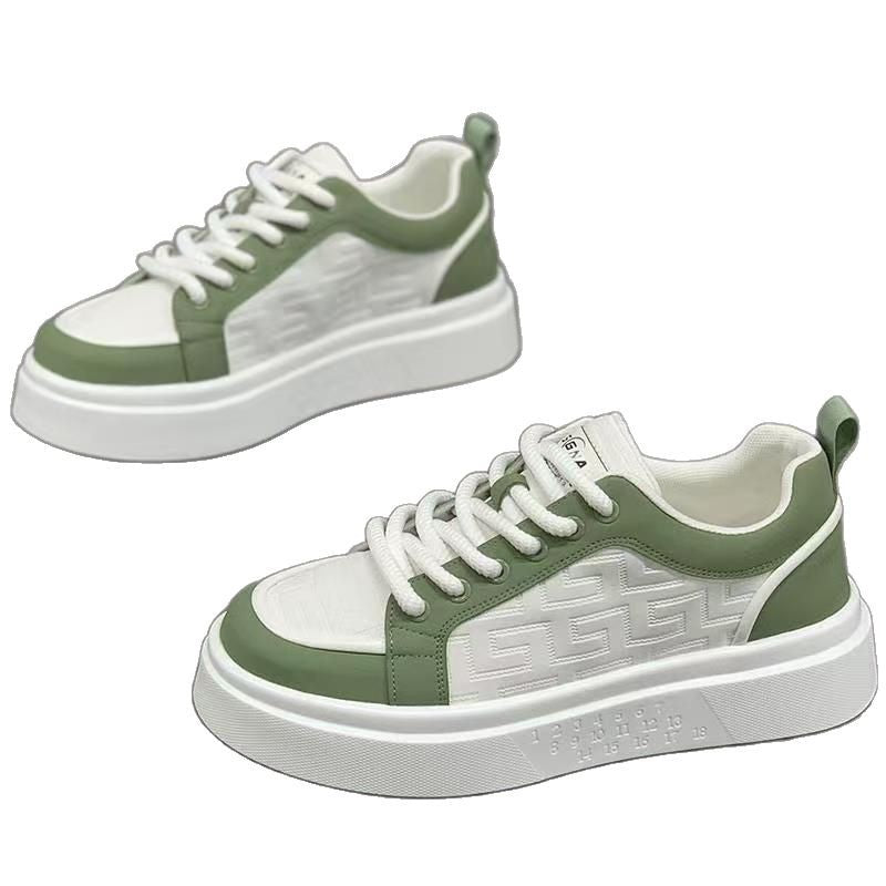 Men's spring breathable 2025 new thin casual white sneakers trendy korean style versatile men's athletic skate shoes