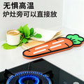 Authentic cartoon carrot storage organizer - multifunctional draining, non-slip, and heat-resistant mat for kitchen stovetops