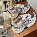 Thick sole heightened gray dad shoes women's 2025new arrivalspring women's shoes easiest for matchbest selling casual hiking sports shoes