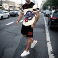 Men's casual tracksuit set, featuring a "32" number print, a popular cross-border european and american style