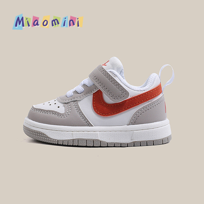 Spring/autumn new children's sports shoes, boys' casual low-top sneakers, girls' baby shoes, fashionable soft sole, ages 1-3