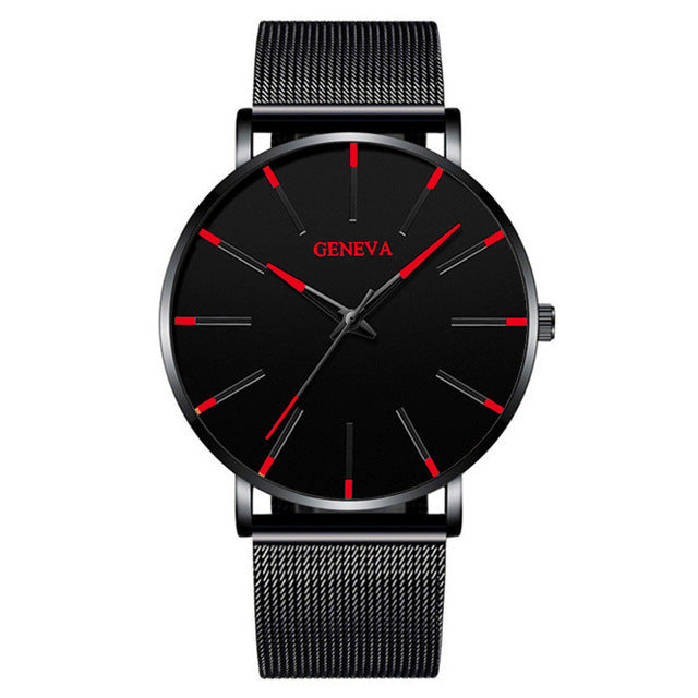 Men's casual watch fashion geneva couple men's women's casual business mesh strap quartz watch