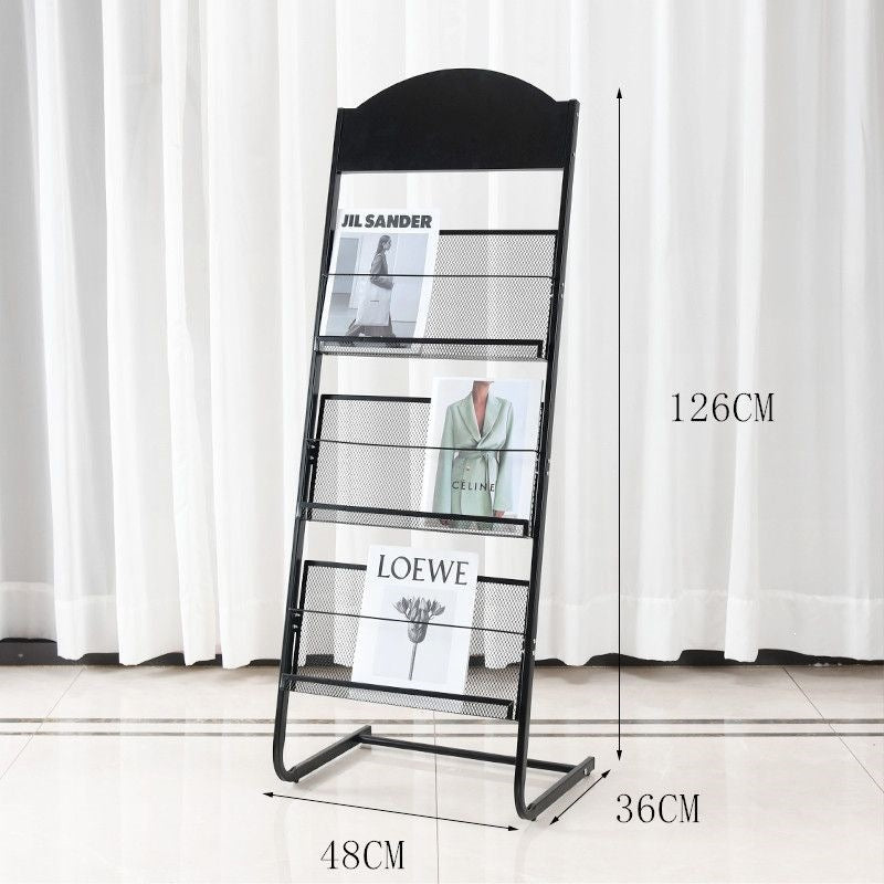 Floor magazine rack, newspaper rack, book rack, display rack, promotional material rack, single page rack, storage rack