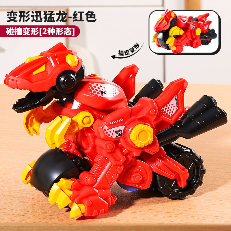 Dinosaur transforming toy - kids' collision car - boy's birthday gift - tyrannosaurus rex robot - ages 3-6