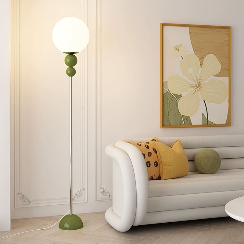 Nordic style frosted iron led multi-color adjustable cream style simple floor lamp living room bedroom ins popular modern