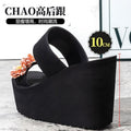 New summer fashion versatile slides - non-slip thick sole 2025 floral beach sandals for women - perfect for outdoor wear in autumn