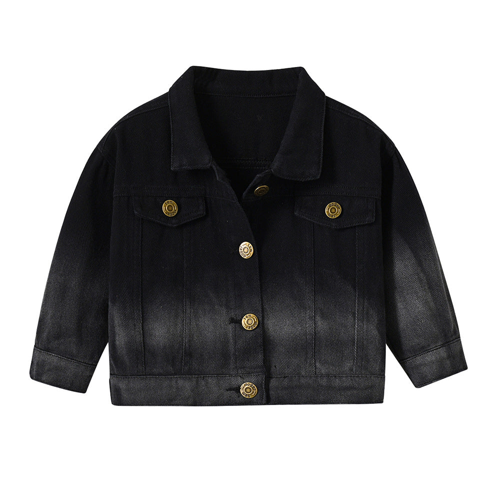 Export children's clothing boys and girls autumn outwearnew arrivalchildren's casual candy color denim tops boys spring & fall