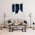 Tempered glass coffee table - modern minimalist design, easy assembly, open storage, creative transparent living room table