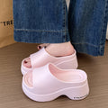 Dwarf le thick sole 8cm heightening sandals women's summerfashioneasiest for matchseaside ins style sandals for women outwear