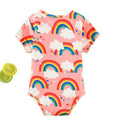 wholesale short-sleeved polyester imitation cotton khaki plain color men's and women's newborn baby plain color sublimation triangle onesie