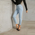 Amazon's independent station best sellingjeans women's fashionins style pencil pants women's pants flap pocket pants style elastic plus size