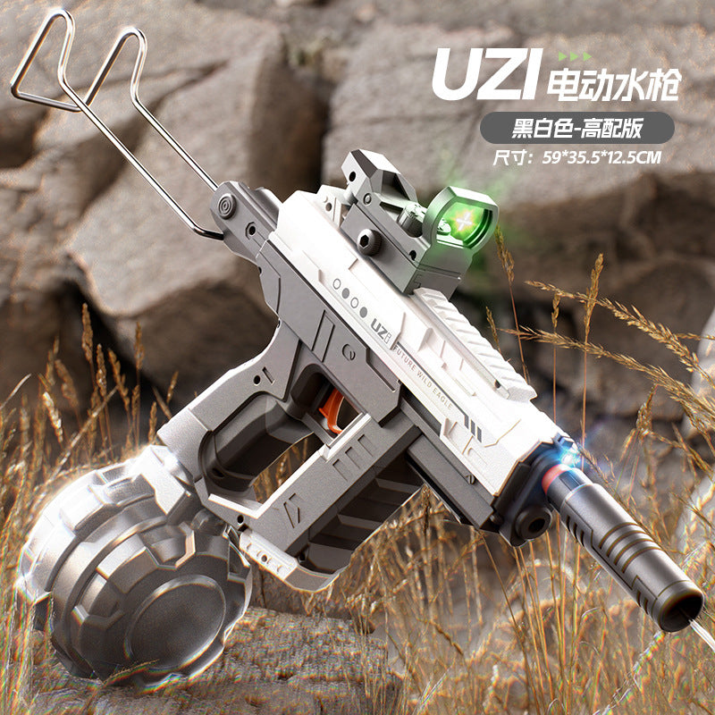 new arrival space manual and automatic three-function scorpion uzi light electric water gun summer men's water toy