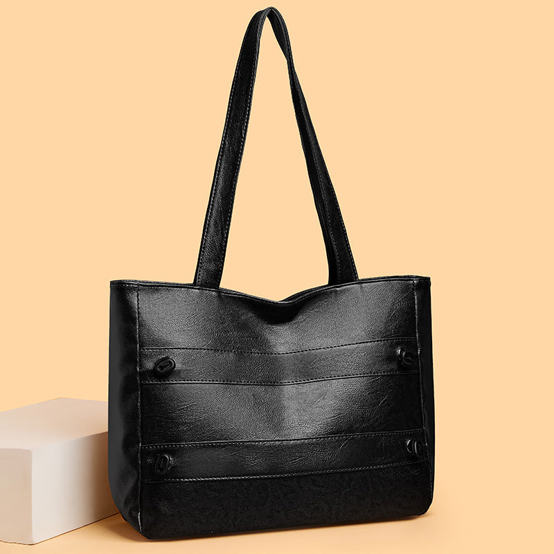 2024 new premium shoulder bag fashionable large capacity tote bag cross-border handbag mommy bag commuter bag women's bag