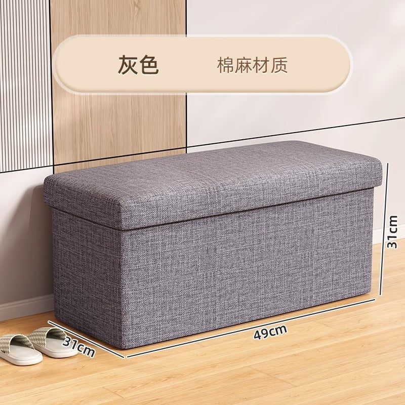Customized storage stool storage box can seat people, change shoes, folding multi-functional toys, living room home storage box
