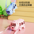Summer baby bus water cup student kids sports cup large capacity plastic cup with straw plastic cup resistant to falling