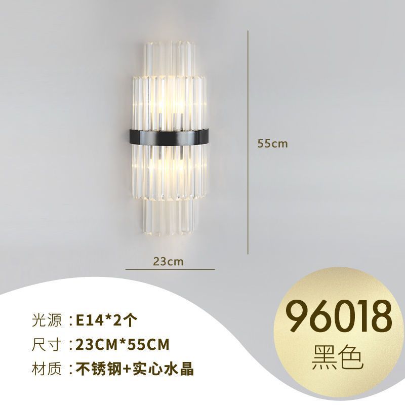 Luxury crystal wall sconce led - minimalist style for living room tv background, bedroom bedside, hallway, aisle, and stairway