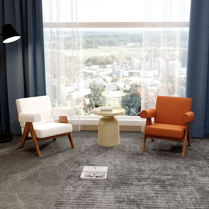 Negotiation table and chair combination, star hotel chair, rest, reception, sales suite, solid wood sofa chair, all solid wood