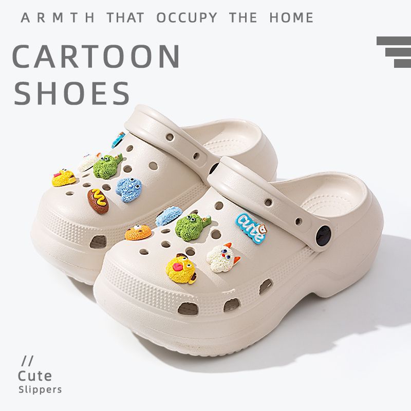 2025 new platform clogs for women - closed toe, non-slip, odor-resistant, comfortable summer fashion slides for outdoor wear