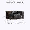 Le corbusier italian lc3 genuine leather sofa casual medieval straight row sofa black oil wax leather sofa