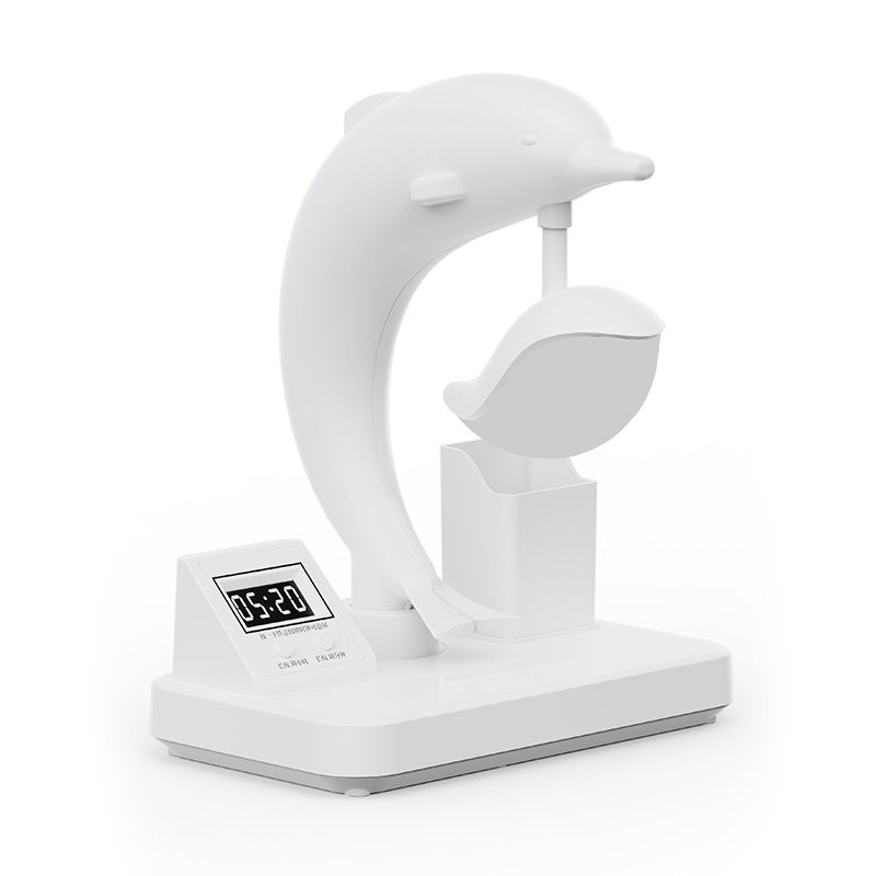 Eye-care led desk lamp - rechargeable smart student lamp with pen holder, digital display, and night light - perfect for dorms and kids' study desks