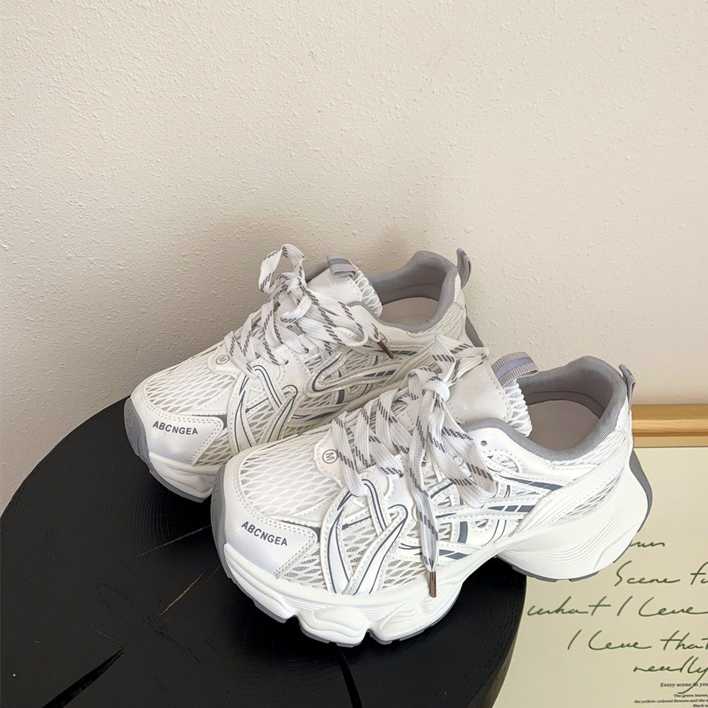 Thick sole dad shoes for women 2026 summernew arrivaleasiest for matchpetites lightweight breathable casual shoes height increasing shoes