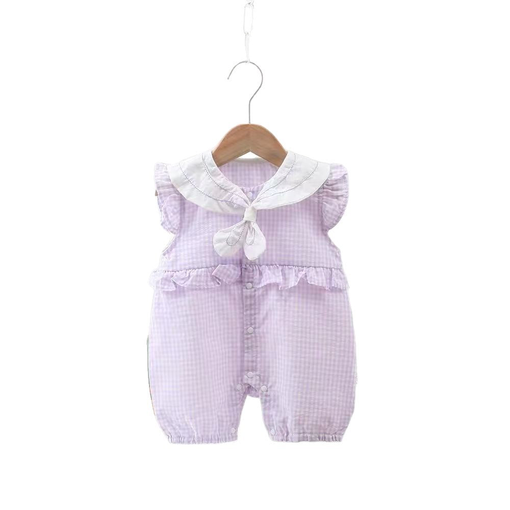 Summernew arrival jumpsuit, fashionable flying sleeve jumpsuit, baby clothes, baby summer clothes, thin khaki, cute romper