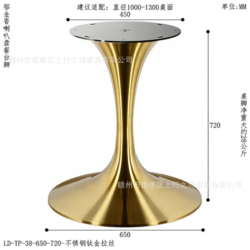 Tulip stainless steel hardware side table hotel b&b project customized light luxury living room corner table factory wholesale