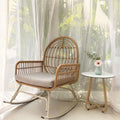 Rocking chair balcony casual rattan chair for home lazy sofa single living room rocking chair outdoor adult lounge rocking chair