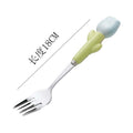 Simple 304 stainless steel kids knife, fork and spoon combination, high-looking spoon, tulip ceramic handle, steak knife