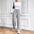 53238#  cross-border women's fashion european and american ins style new casual loose wide-leg sweatpants