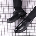 Men's leather dress shoes - business, casual, trendy, spring, british style, groom, korean style, cross-border, soft sole, breathable wedding shoes