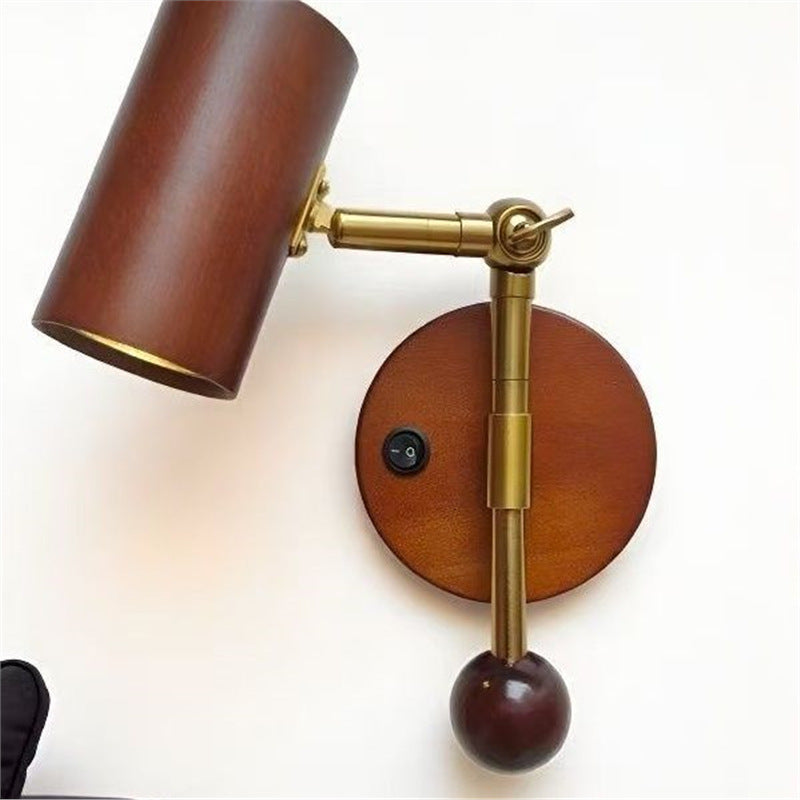 New nordic rotating bedside wall lamp - minimalist retro reading light for home stays, studies, bedrooms, and background walls