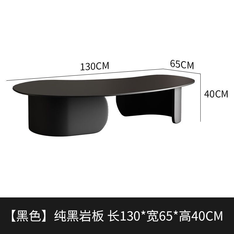 Italian slate coffee table black cashew shaped modern living room for home creative small apartment coffee table italian normcore
