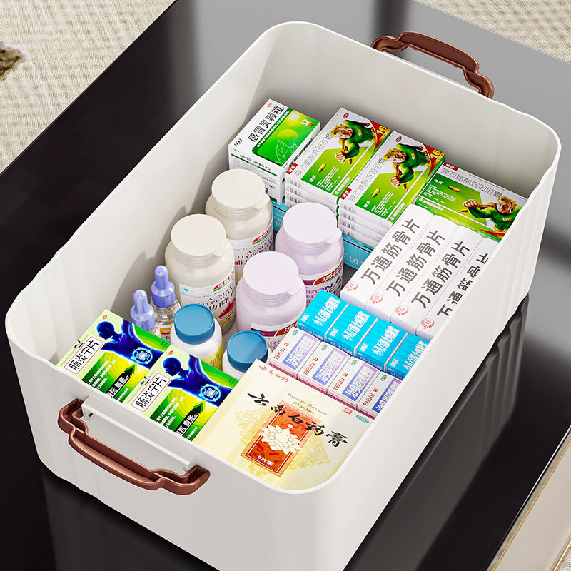 Medical box Household large-capacity portable first aid medicine storage box Multi-layer portable plastic large transparent medicine box