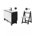 Movable foldable dining table small apartment dining table multifunctional for home high-end solid wood table foldable dining table and chairs