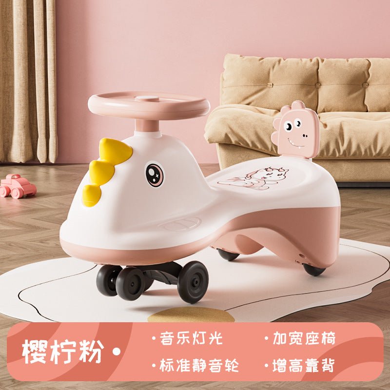 Popular children's twist car, unidirectional wheel, male and female babies 1 to 3 years old, anti-rollover adult swing car