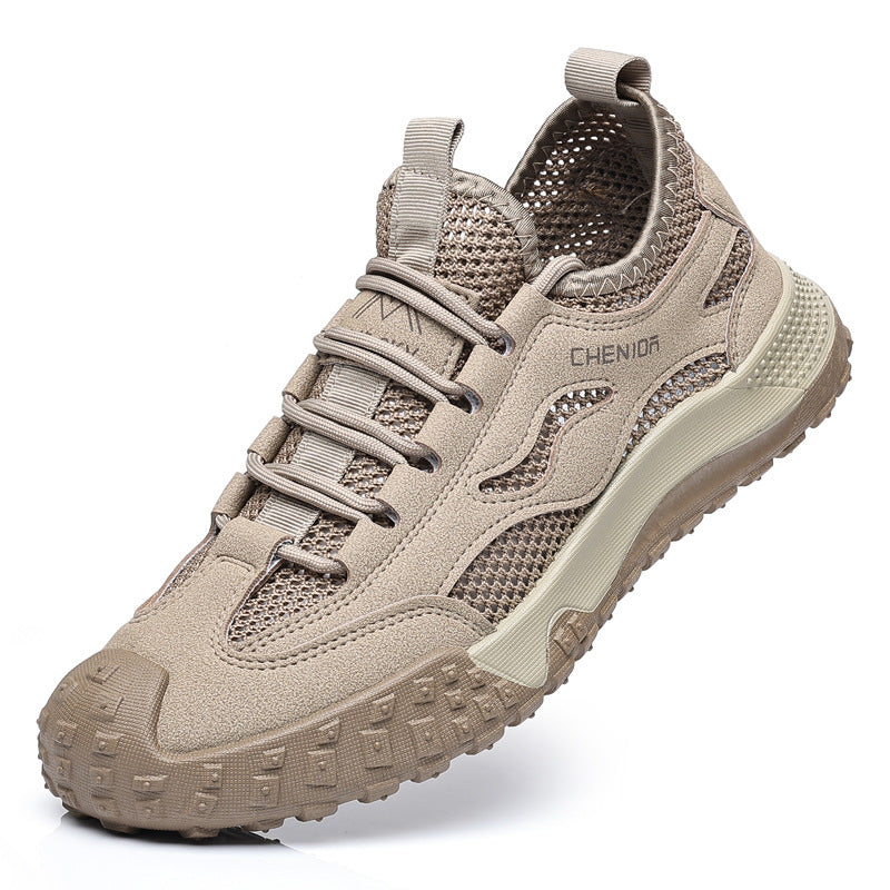 Men's safety shoes 2026: breathable, versatile mesh casual shoes for summer - anti-slip, wear-resistant, and hiking-ready