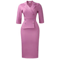 D616 cross-border women's fashion new european and american slim-fit bodycon pencil skirt with half-sleeves, suit collar, plus size african dress